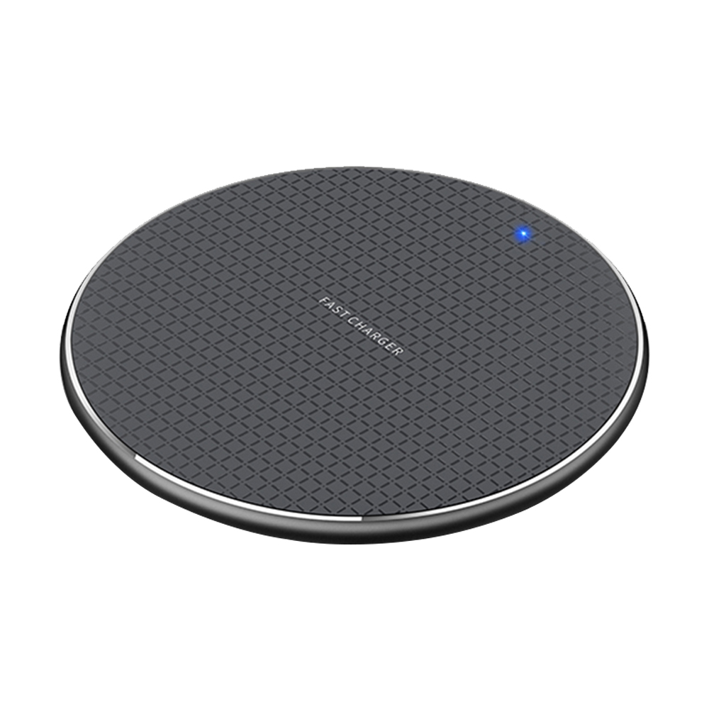 IBD Wholesale Aluminum Alloy 10W Qi Wireless Charger Pad LED Light Fast Charging Wireless Charger