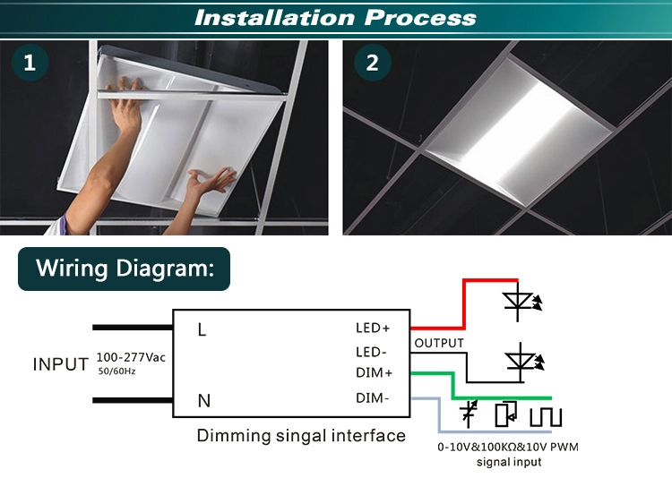 Wireless smart control led troffer light 3000k-6000k CCT tunable LED Troffer Light 2x2ft 2x4ft 24w 30w 40w