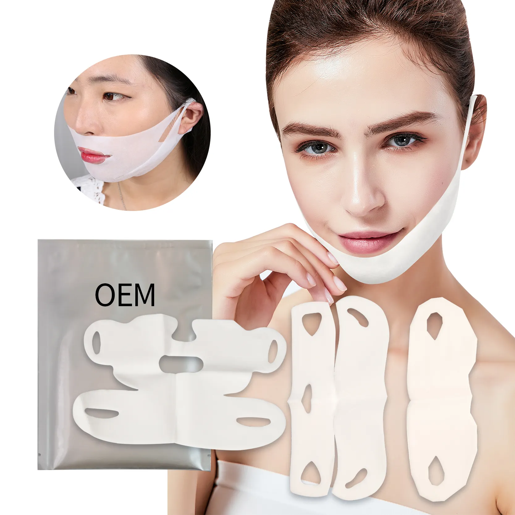High Quality OEM V Shape Lifting Slim Gel Face Sheet Slimming Firming Facial Mask