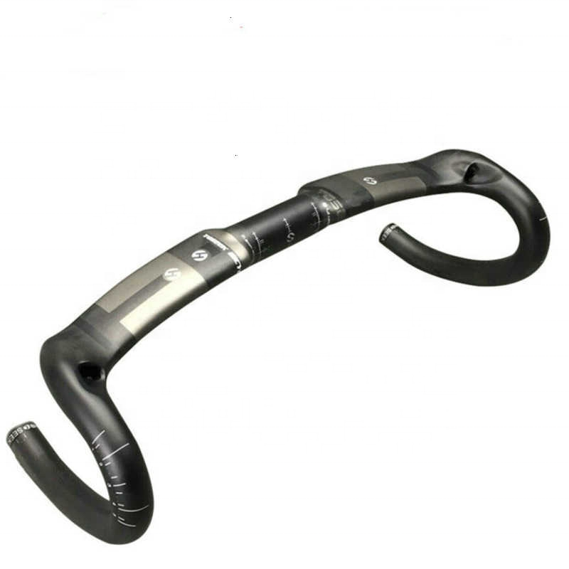TOSEEK Full Carbon Fiber 400/420/440mm Road Bike Curved Handlebar For Mountain Road Racing Bicycle