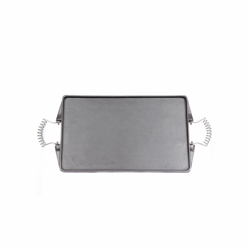 18 Inch Flat Non-Stick Cast Iron Skillet Griddle Pan For Stove Top