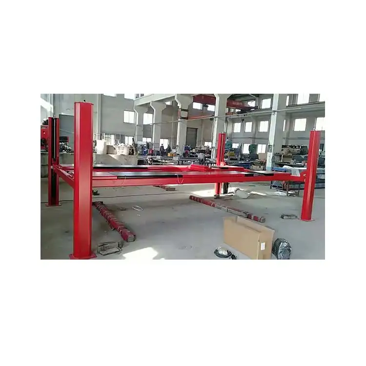 Height Adjustable Hydraulic Elevator Four Post Lift With Alignment Jack