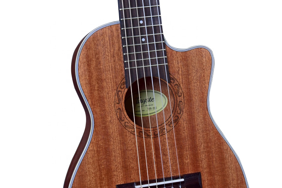 Оптовая продажа музыкальных инструментов guitalele Tayste TUG-20C cutaway 30 дюймов, высокое качество из красного дерева от китайского производителя