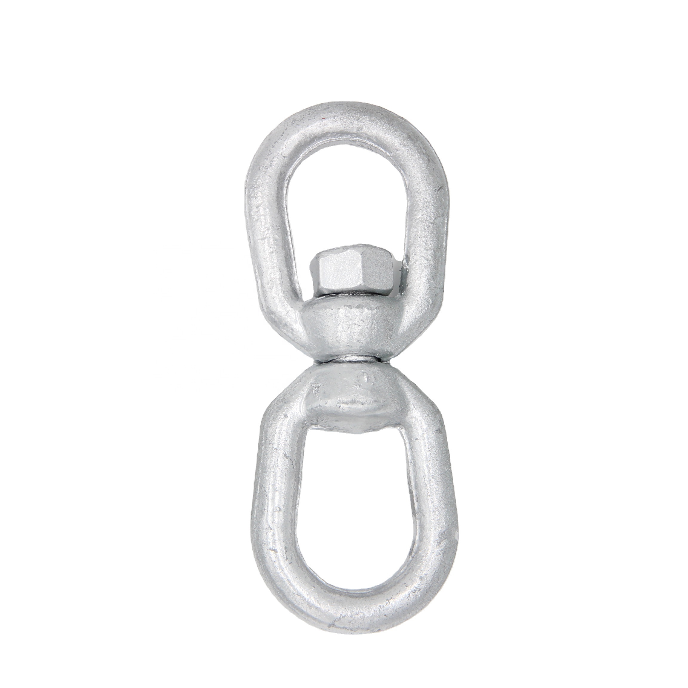 Hot Dip Galvanized Carbon Steel Drop Forged G402 Regular Chain Swivels With Eye & Eye