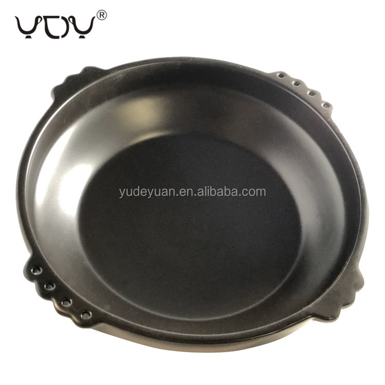YDY porcelain classic sheba ethiopian traditional art design 15inch large ceramic matte black bowl