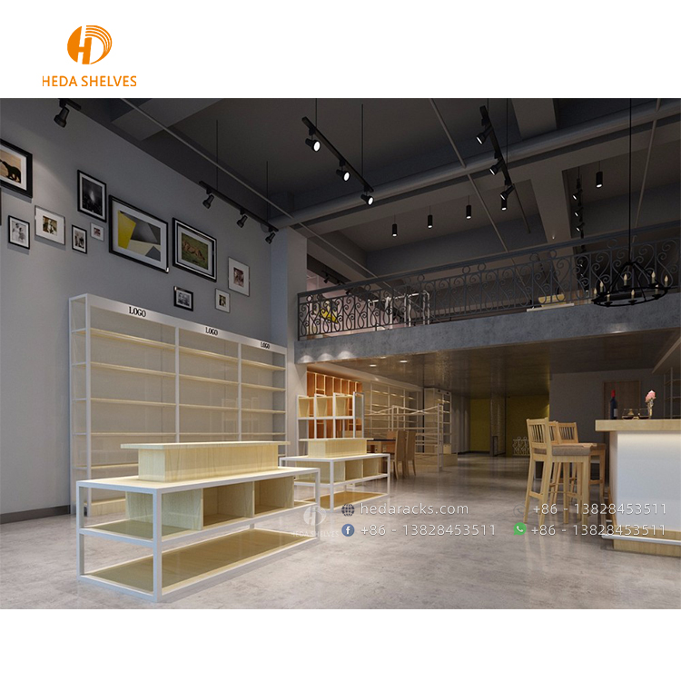 Высокое качество ISO9001/CE/SGS/TUV/BV сертификат Miniso стеллаж для супермаркета/магазина полка деревянная Гондола