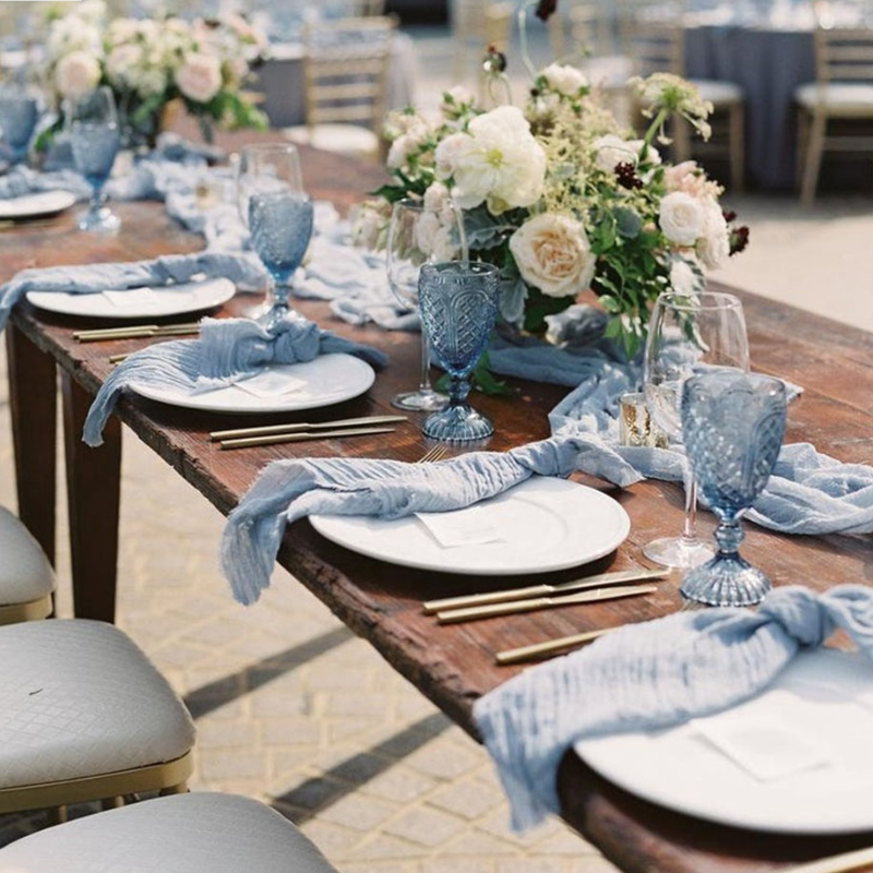 Samples for Gauze napkins Wedding cheesecloth dinner napkins wedding table decoration