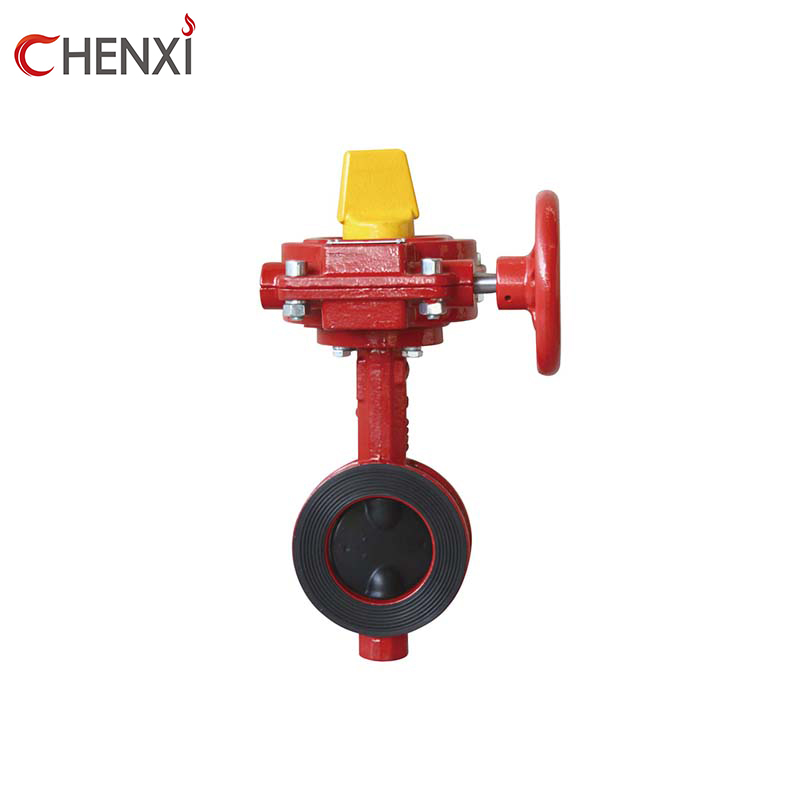 UL/FM/VdS approved wafer end type fire butterfly valve with tamper switch
