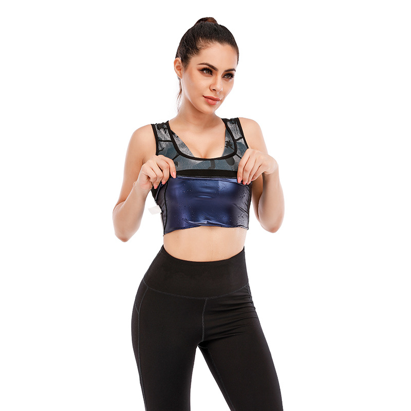 Plus Size Sauna Sweat Vest For Women Heat Trapping Shaper Shirt Workout Weight Loss Tank Top