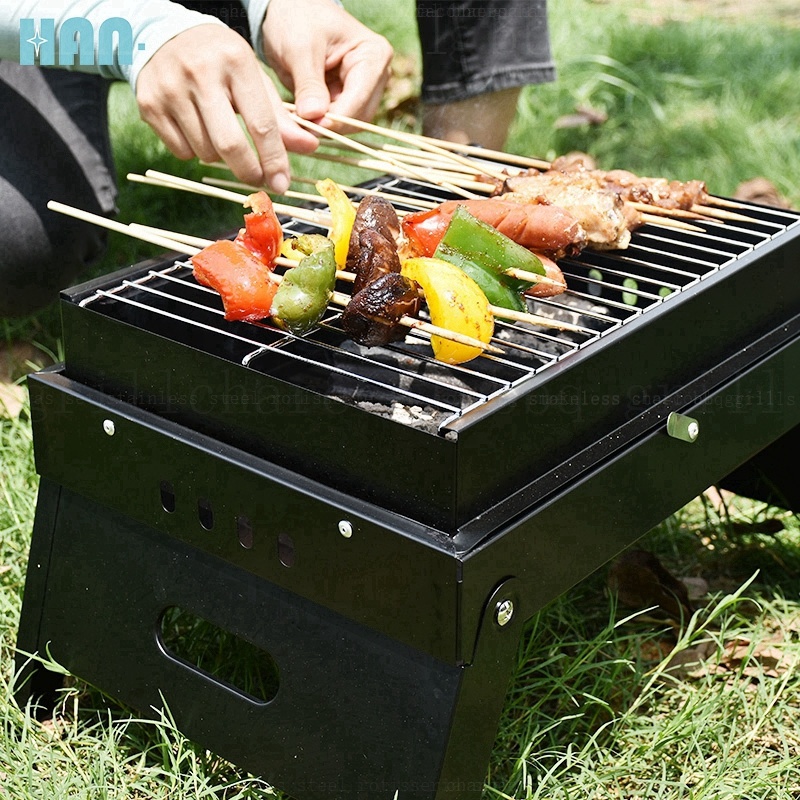 Wholesale Korean Outdoor Foldable X Shape Rotisserie Barbecue Grill Charcoal Portable BBQ Grill Fire Pit Bbq For Sale