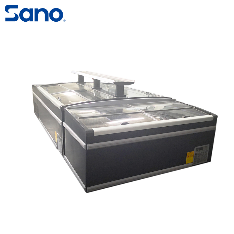 New Design Meat Type Combined Freezer Refrigerator Commercial Supermarket Freezer And Fridges Supermarket Island Freezer