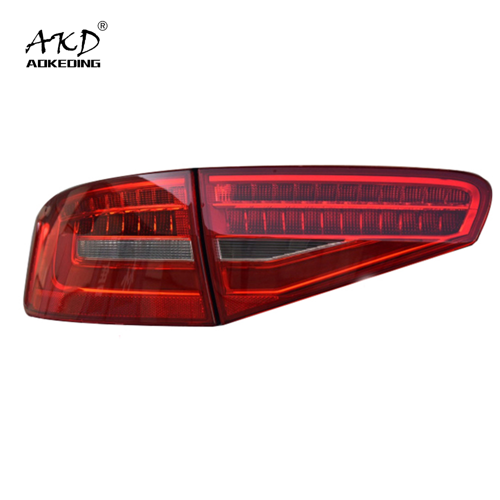 AKD Car Tail Lamp for Audi A4 2013-2016 LED Dynamic Signal Reverese Rear Lamp highlight LED Brake Light All LED Assembly