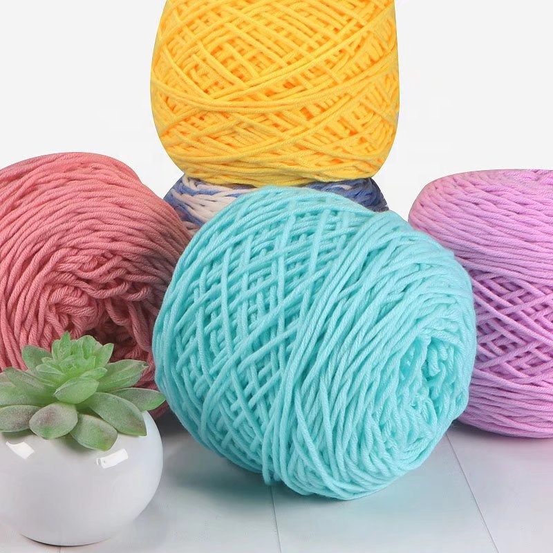 8ply 200 г 100% окрашенная вязаная крючком хлопчатобумажная ткань пряжа смешанная пряжа мягкая акриловая пряжа для плетения ковриков