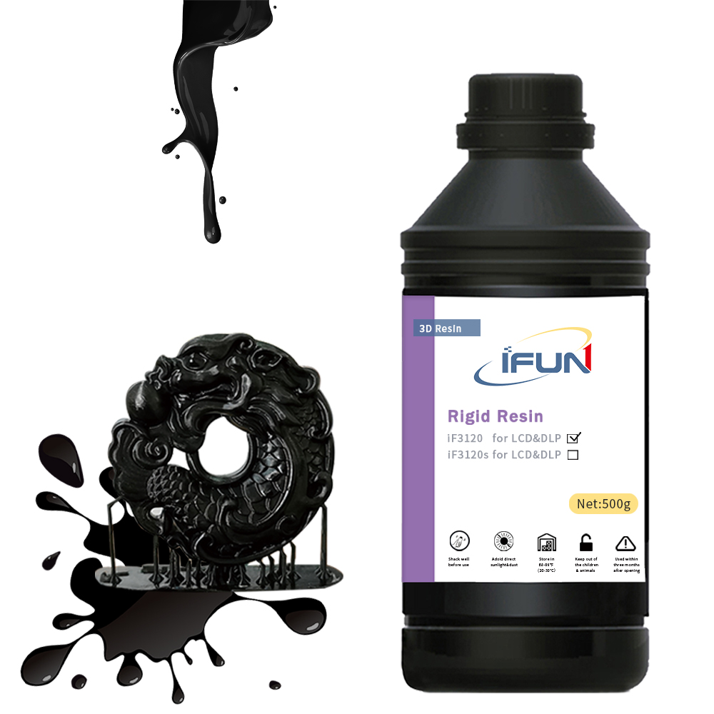 2019 IFUN жидкий фотополимер УФ жесткая Смола 405nm Черный цвет Жесткая resinfor ЖК-дисплей 3d принтер прототипирования смолы