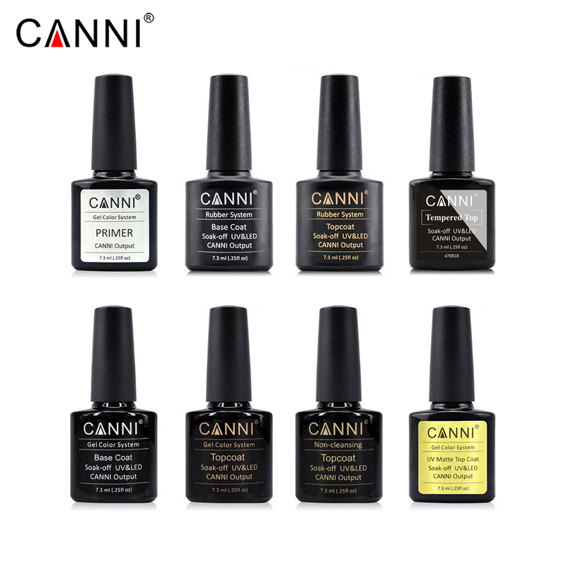 CANNI 7,3 мл полностью серия Гель-лак для нейл-арта акриловая грунтовка замочить от резинового основания основа не липкий слой не очищающий верхнее покрытие