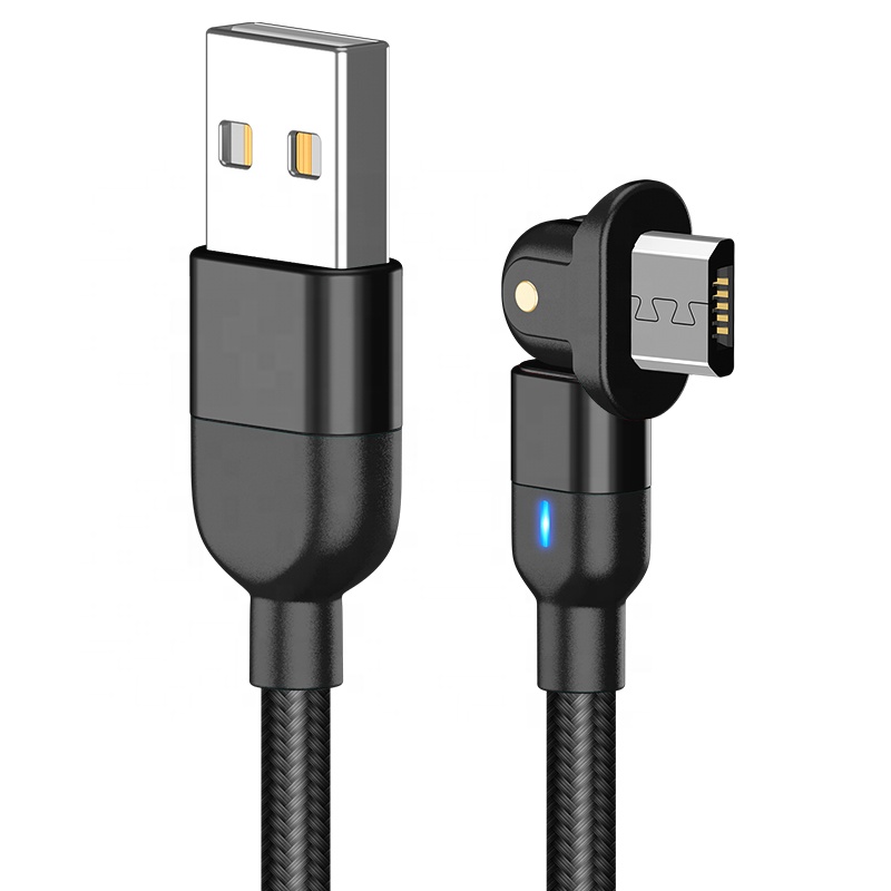 Прямая поставка, поворотный на 180 градусов USB-кабель для Android, микро-головка, зарядное устройство, микро-кабель для зарядки мобильного телефона