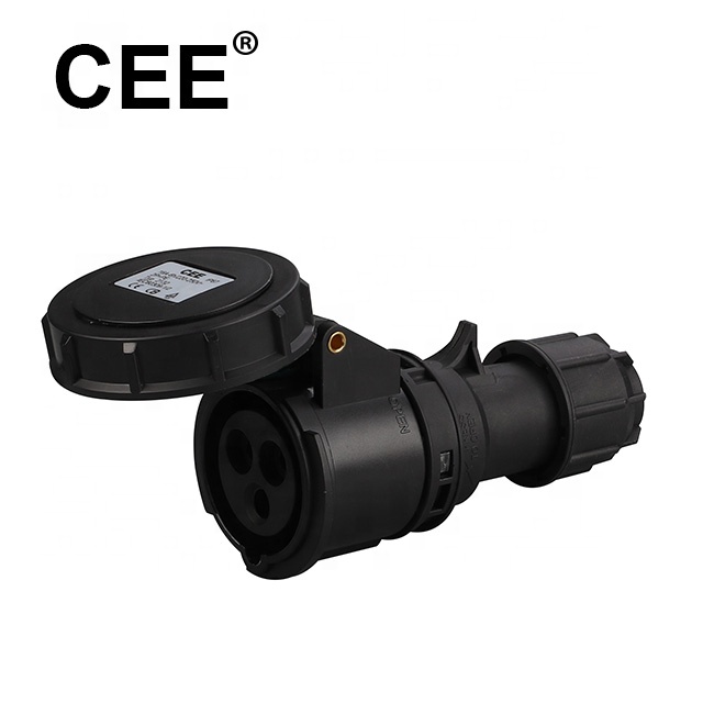 CEE IP44 3P 16A 250V технология мероприятий, черные промышленные вилки и розетки