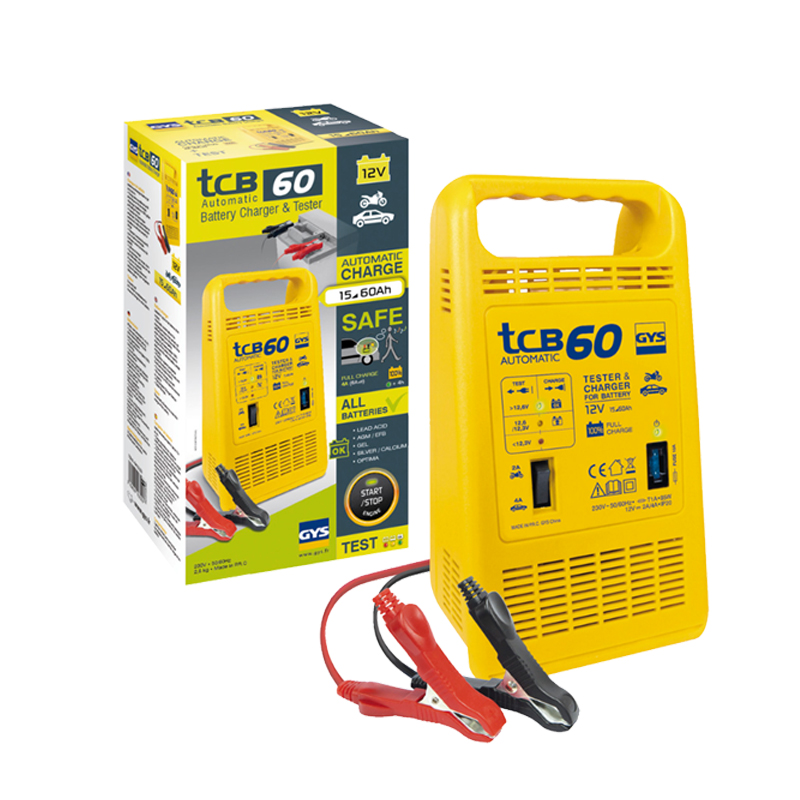 GYS-023253TCB60 battery charger 12V Battery charger and tester suitable for both lead acid and gel batteries