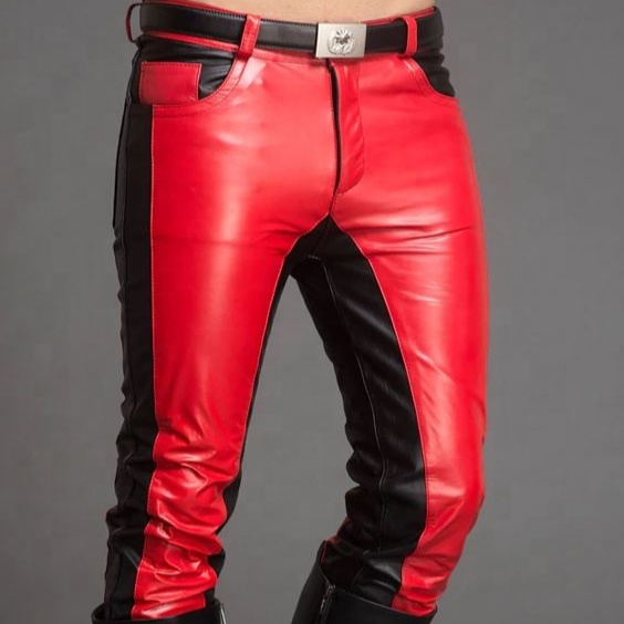 top quality new trending design custom logo comfortable leather pants