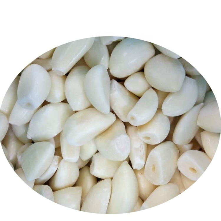 IQF supplier's top Chinese natural new crop snow white frozen peeled garlic