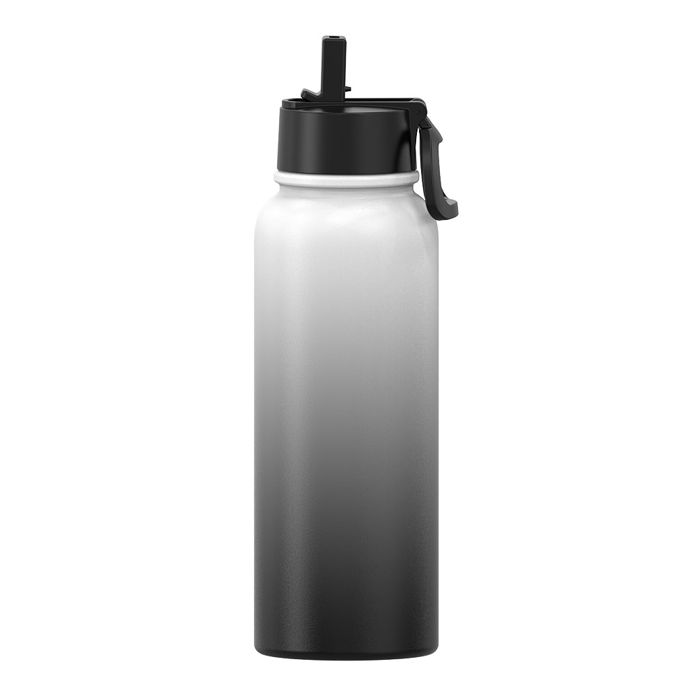 24 32 40 64 oz 1L Flip top Wide Mouth Stainless Steel insulated Hot And Cold Sports Drinking Water Bottles Set with Custom Logo