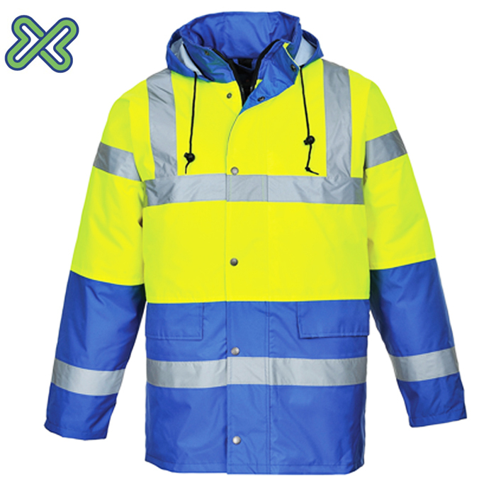 Hi vis, желтая и синяя зимняя водонепроницаемая куртка wrarm для работы на открытом воздухе