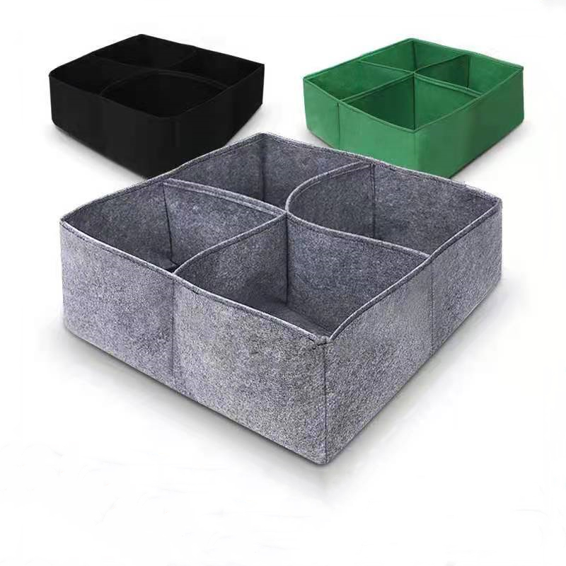 Amazon square planting bag planting bag color thick felt non-woven plant growth bag can be customized