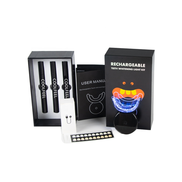 2021 new arrival beautiful smile custom logo wireless rechargeable LED teeth whitening kit