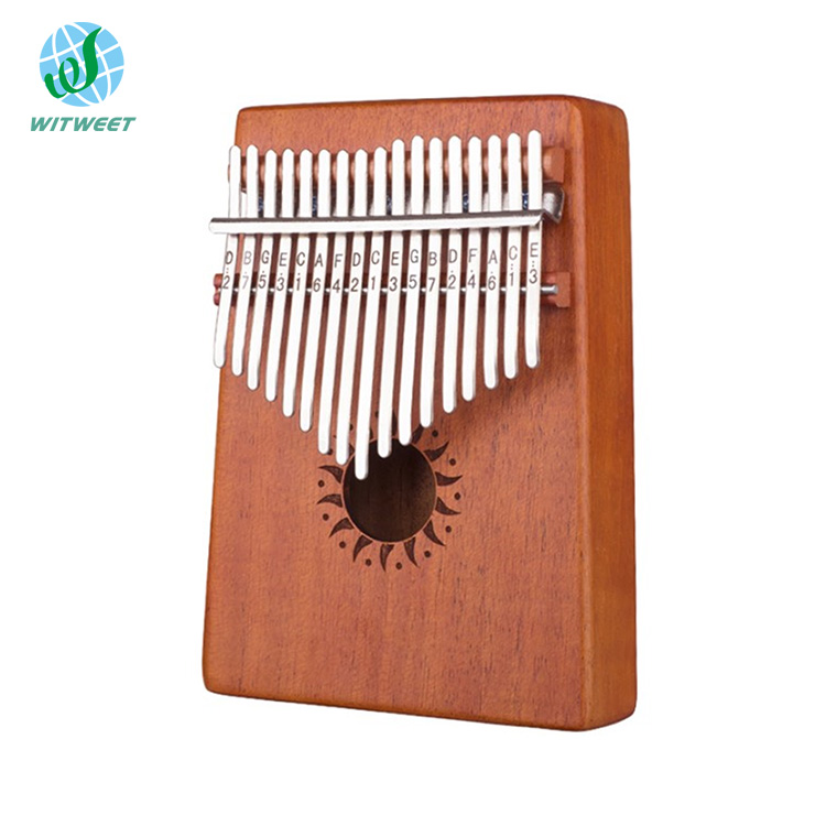 Недорогое пианино kalimba с 17 клавишами, музыкальный инструмент kalimba, корпус из твердого красного дерева, лидер продаж на Amazon