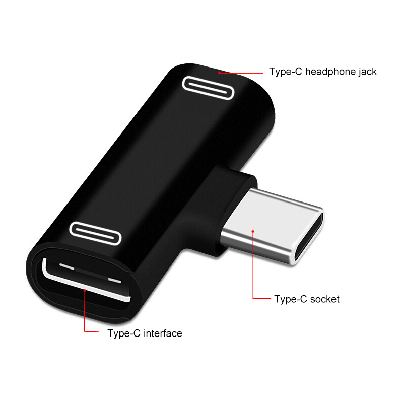 Горячие Dual Type c 3,5 мм Джек аудио наушники USB зарядного устройства разветвитель конвертер 2 в 1 Aux адаптер