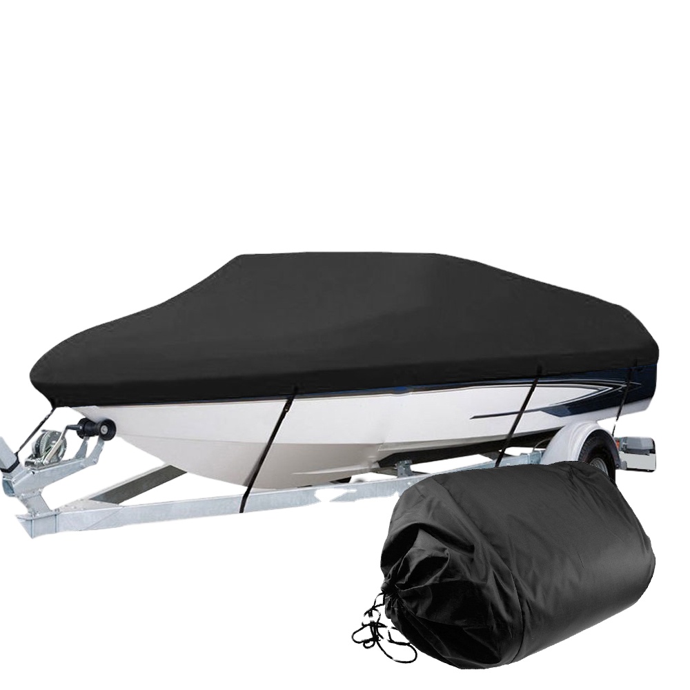 Large Boat Cover Waterproof Canvas Trailable Waterproof Boat Cover V-Hull Tri-Hull Runabout Boat Cover Fabric 530 X 290CM