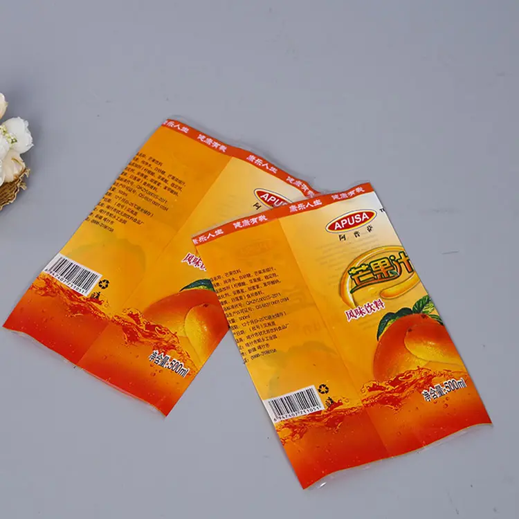 Custom Printed Shrink Wrap Sleeves Label Juice Bottle Labels Product Packaging Labels