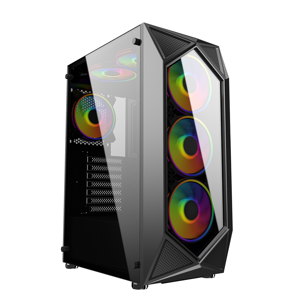 Desktop computer case sports computer case toughened glass computer case