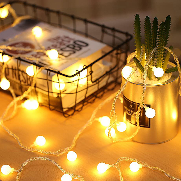 Holiday Party Decoration Ball Bulb Fairy Lamp Outdoor Waterproof Christmas Led String Lights
