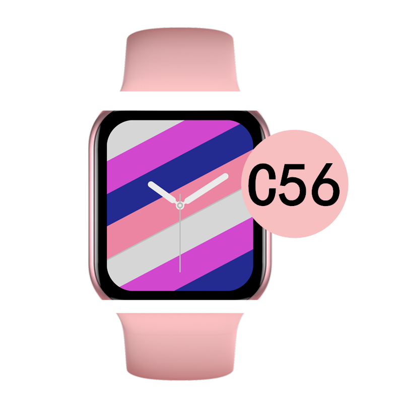 New Trendy full touch Smart Watch BT Calling IP68 waterproof Smartwatch C56 Fitness reloj inteligente with Wireless Charge
