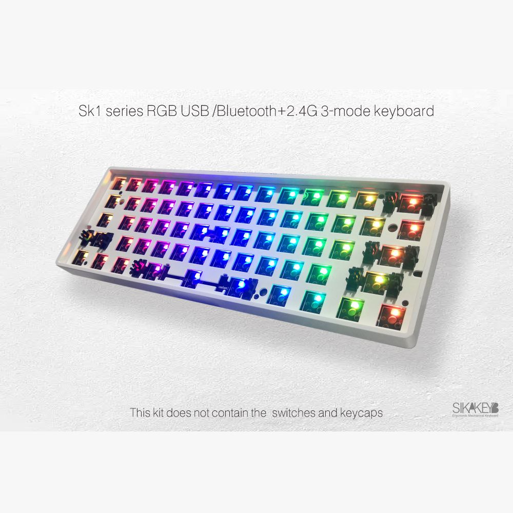 SIKAKEYB CNC Корпус RGB Горячая замена 60% полу-законченный DIY Набор механическая клавиатура