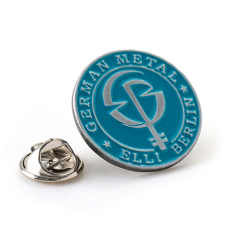 high quality soft hard enamel round pin logo