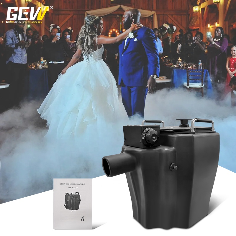 Машина для сухих ледяных туманов GEVV Nimbus со спецэффектами для сцены, 3500 Вт, 6000 Вт, небольшая Лежащая дымовая машина для свадьбы