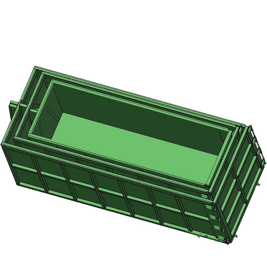 10T 30m3 hooklift bin Skip garbage sorting and recycling bin refuse classification collector hooklift container