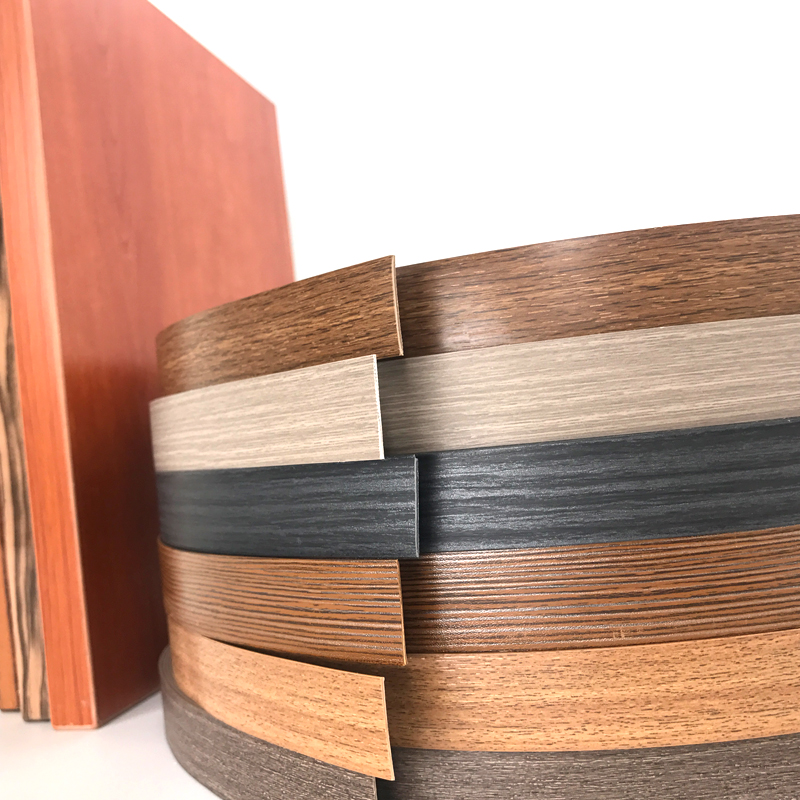 Customized Furniture Kitchen Cabinet Wood Grain 1mm 2mm Pvc Edge Banding For Wood Furniture