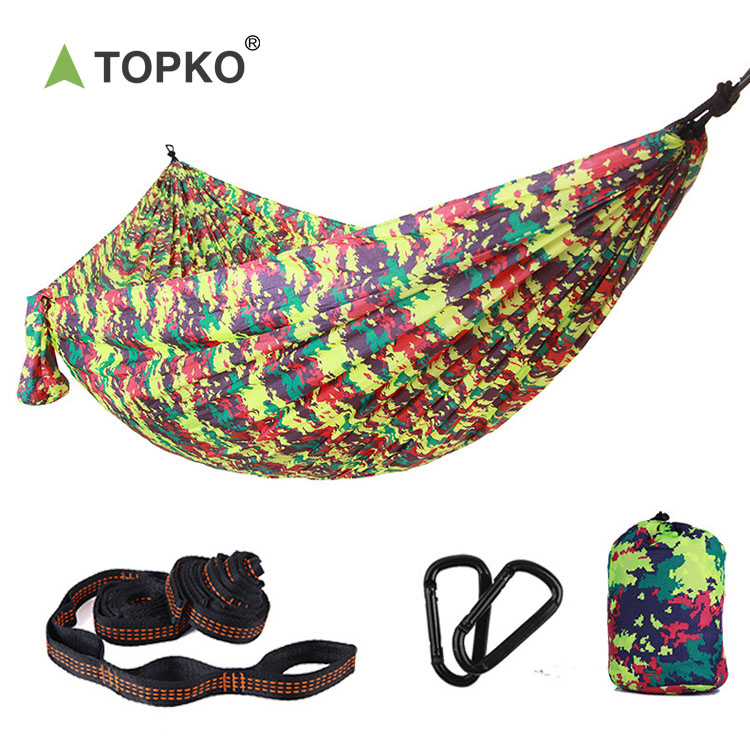 Лидер продаж, уличные Подвесные качели-гамаки TOPKO, Набор садовых нейлоновых Гамаков
