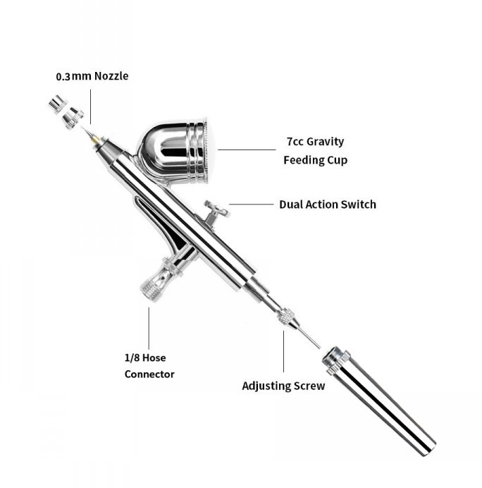 Pneumatic Spay Gun Airspray Gun N A Gravity 0.3