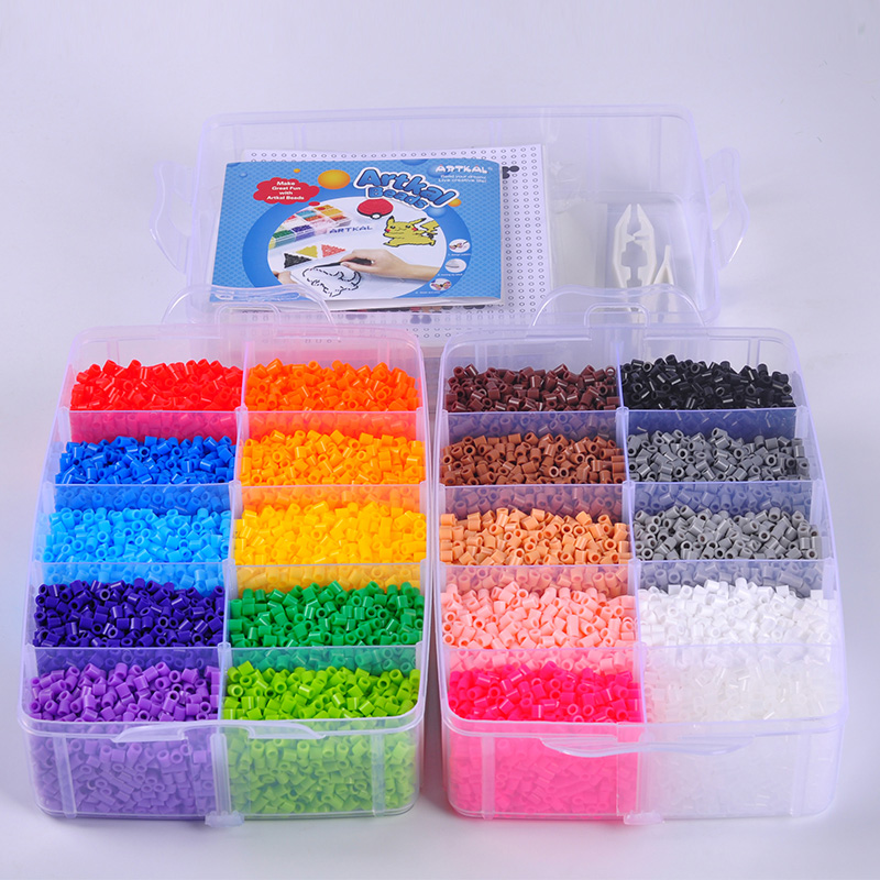 Китай, 2021, развивающие игрушки, бусины Perler 5 мм, сделай сам, набор пластиковых бусин Hama Fuse, Artkal