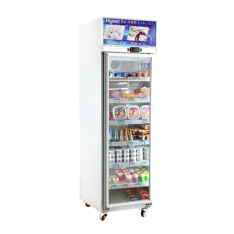 Commercial Showcase freezer glass door chiller freezer refrigerator display slim freezer chest