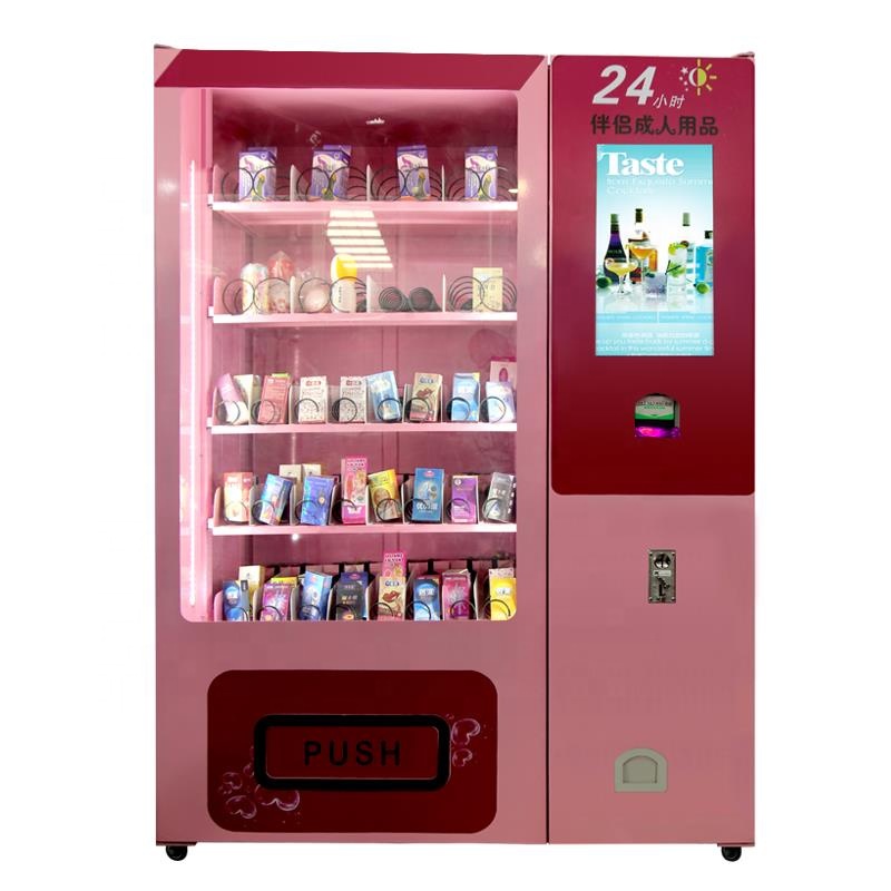 hot sale custom pink hair lashes mask automatic touch screen vending machine
