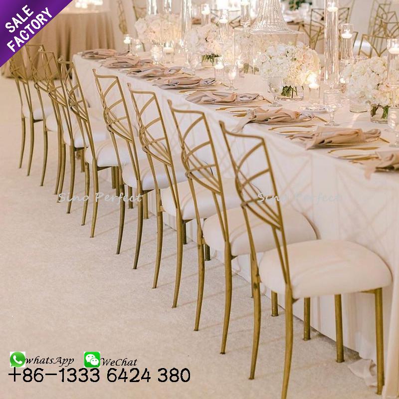 Wholesales Cheap Banquet Chameleon Metal Frame Wedding Gold Event Chairs For Events Style