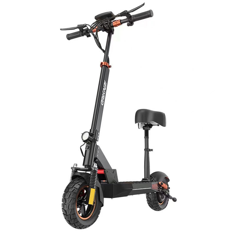 ABE/CE 10'' All suspension 48V800w Folding eScooter with Removable seat For Youth Adult Teens