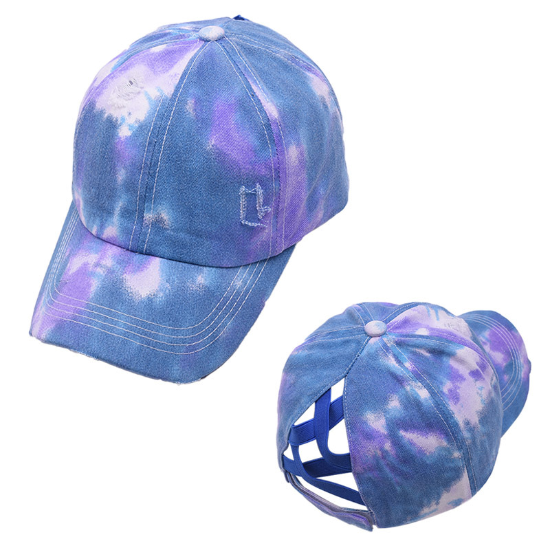 Gorras Personalizadas Beach Ladies Bulk Order Bucket 2021 Hats Distressed Tie Dye Trendy Wholesale Baseball Cross Ponytail Hat