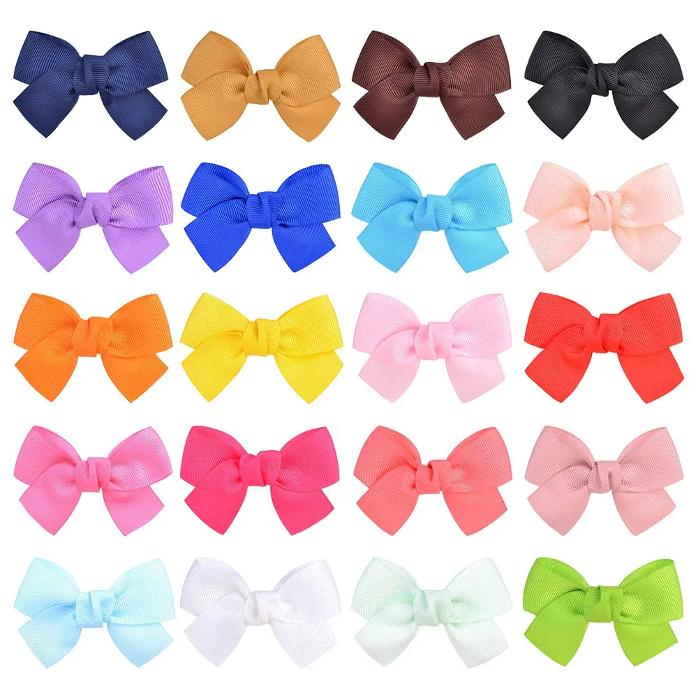 Factory Supply Grosgrain Ribbon Spring Hair Bows Large Hair Bows Clips Hair Accessories for Baby Girls Toddlers Teens