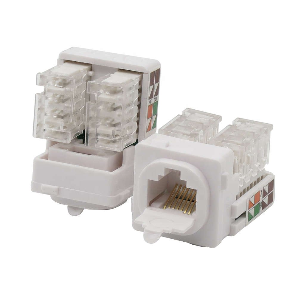 Коннектор Ethernet RJ45 CAT5E/CAT6 UTP Keystone Jack